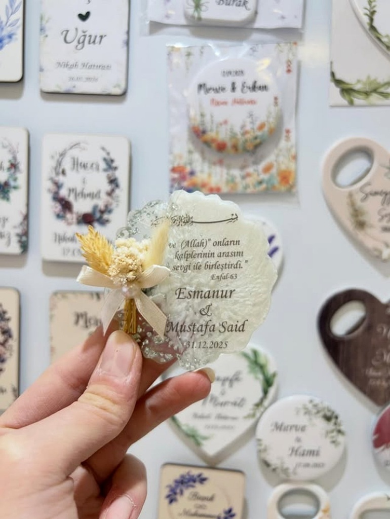 Epoksi Nikah Şekeri TIRTIKLI  – GOLD