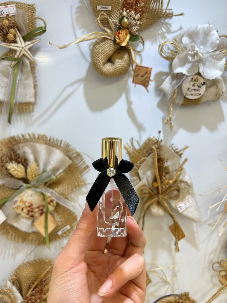 10 ml Gold Sprey Başlıklı Cam Şişe Hediyelik | Nikah Şekeri Şişesi