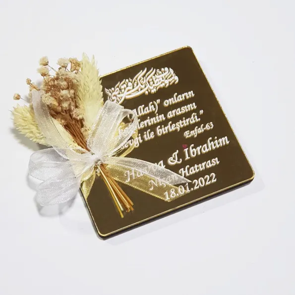 Pleksi Uv Baskılı Nikah Şekeri – Kare