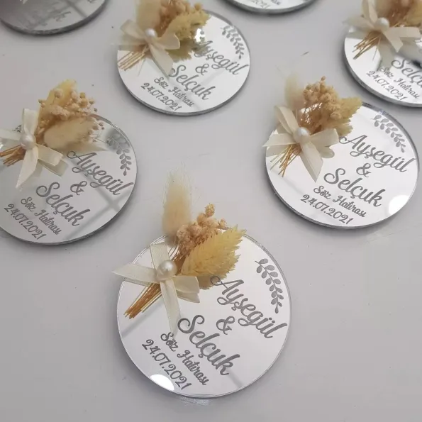 Gümüş Pleksi Nikah Şekeri