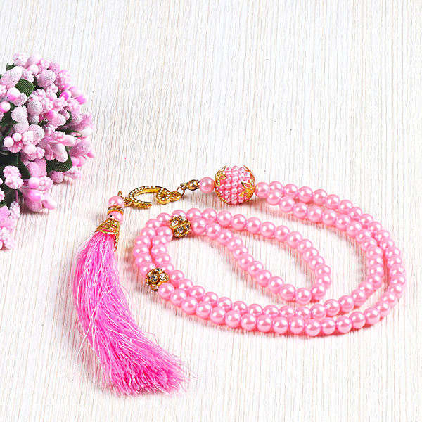 İNCİ TESBİH PEMBE 6mm