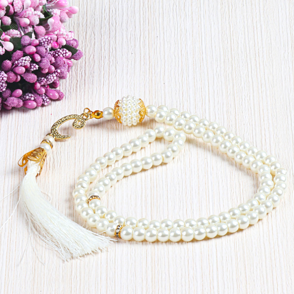 İNCİ TESBİH GOLD 6mm