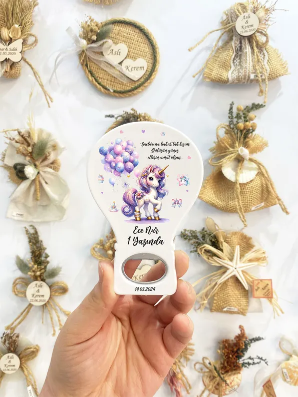 Balon Açacak Magnet – Unicorn Temalı