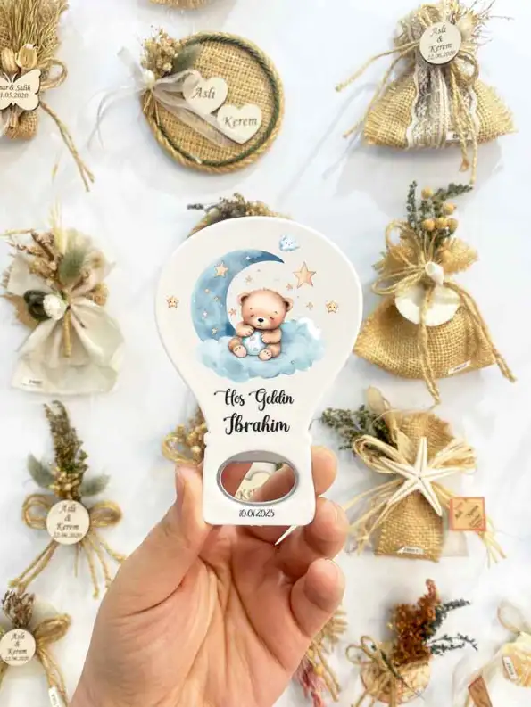 Balon Açacak Magnet – Bulutlu Teddy Temalı